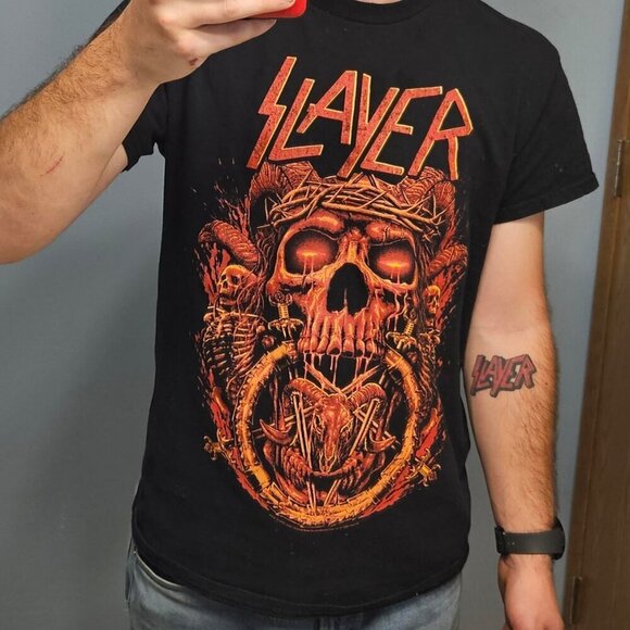 Slayer Crown of Thorns Men's T-shirt Large Black NWT - Picture 6 of 6